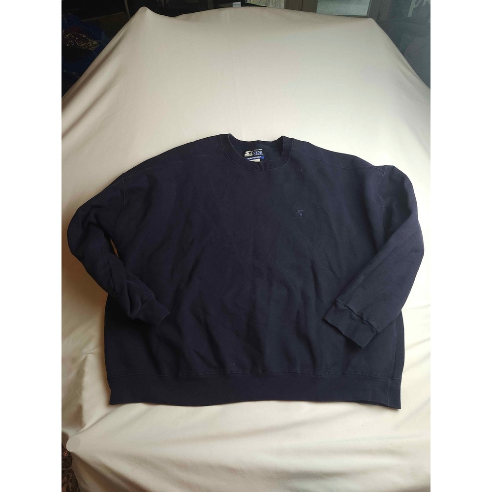Vtg Starter Pro80 Heavyweight Sweatshirt Mens 2XL Navy Blue Crewneck Pullover